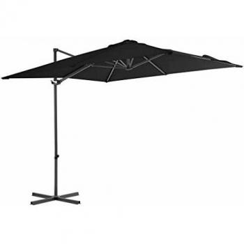 vidaXL Sombrilla Voladiza con Poste de Acero 250x250 cm Gris Antracita Parasol