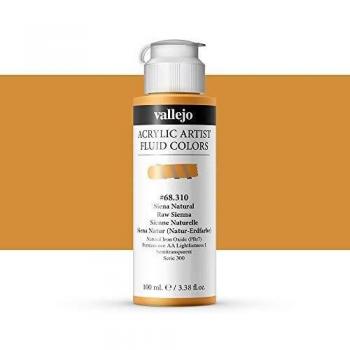 Vallejo : Fluid Artist Acrylic Paint : 100ml : Raw Sienna