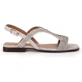 Sandalias planas de ante en color gris - modelo SIVAS