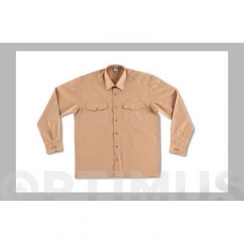 Camisa tergal 110 gr manga larga talla 47/48 beige