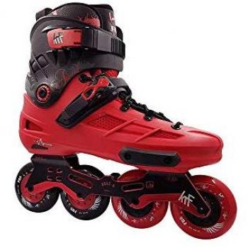 Patín en línea Freeskate KRF Angel 4x80 cm Rojo-Negro, tamaño 41