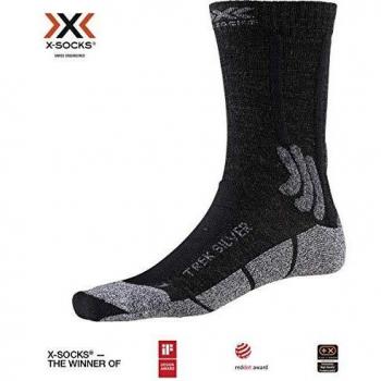 X-Bionic Trek Silver Calcetín Térmico, Hombre, Rojo, 35-38