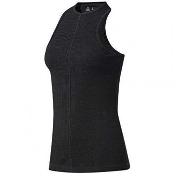 Reebok Te Rib Tank Camiseta De Tirantes, Mujer, Negro, S