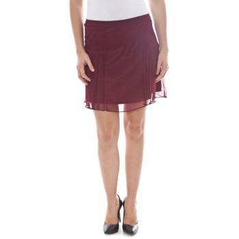 John Galliano Red Fabric ESTERNO Skirt - 42, Short Skirts, female, Red, Size: XL Burgundy Mesh Mini Skirt