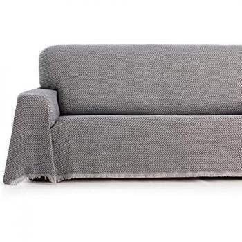 Foulard Multiusos Zen Gris 180x260cm - Colcha Confortable para Sofá y Cama