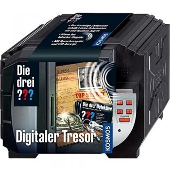 Cofre Digital de Seguridad Los Tres Investigadores - Set de Juego de Detective con Alarma de Voz y Código, para Niños a Partir de 8 Años