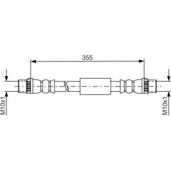 Latiguillo de freno BOSCH 1 987 481 665 - Tubo de freno, alta resistencia, fabricado con materiales de calidad, compatible con diversos modelos de vehículos, diseño optimizado para un rendimiento superior en el sistema