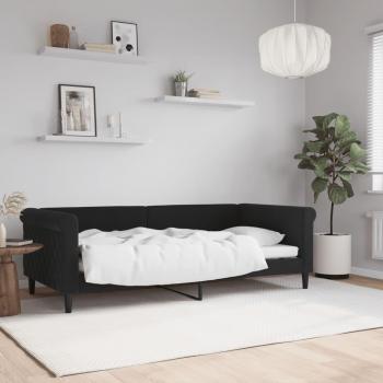 Sofá cama terciopelo negro 90x190 cm sin colchón vidaXL