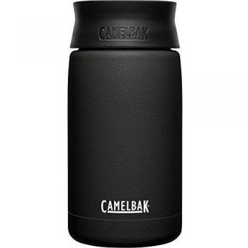 Botella de agua aislada Camelbak Hot Cap 400ml, acero inoxidable y polipropileno, color negro