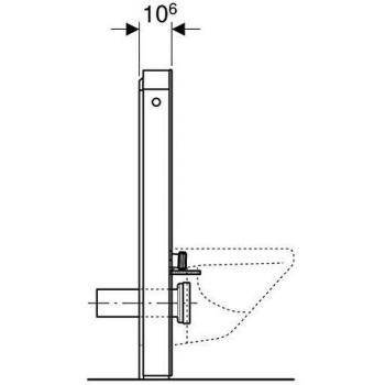 Geberit - Módulo Sanitario Geberit Monolith Para Inodoro Suspendido, 101 Cm: Vidrio Blanco