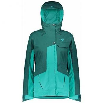 SCOTT W's Ultimate Dryo 20 - Chaqueta de esquí para Mujer, Color Dragonfly Verde Oxford/Azul Cielo, tamaño Large