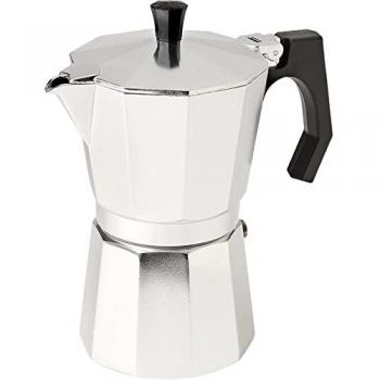Cafetera Italiana de Aluminio, Diseño Clásico, Apta para Gas y Cocina Eléctrica, 12 Tazas