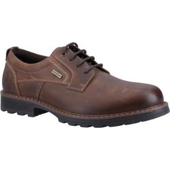 Cotswold Men's Tadwick Dark Tan Leather Shoes - Size 7 UK