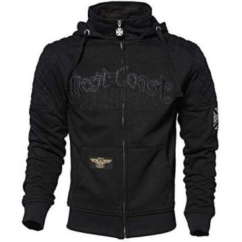 Sudadera con Capucha West Coast Choppers Choppers Por Vida Negra XXL