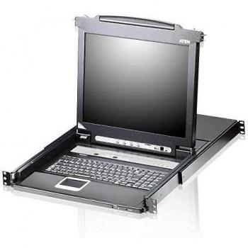 Conmutador KVM ATEN CL5708N 1U, Montaje en Rack, Pantalla LCD, USB, Temperatura de Operación -20 a 50 °C, Color Negro