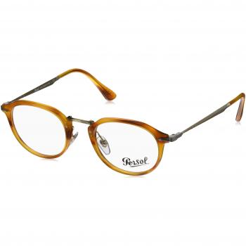 Persol 0PO3168V, Monturas de Gafas Unisex, Striped Brown, 50