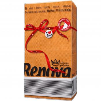 Renova Servilletas de papel Red Label Naranja Doblada - 25 servilletas