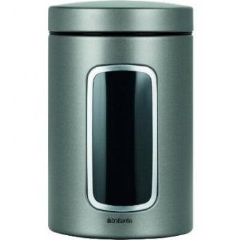 Brabantia 288425 - Bote con mirilla, 1,4 l, color gris