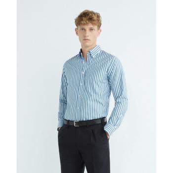 Camisa de hombre casual rayas manga larga Mirto