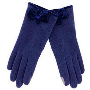 FOR TIME Invierno Guantes para Clima frío, Marino, Talla única para Mujer