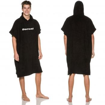 Dorsal Surf Changing Poncho Robe Towel - Black