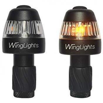 Señalizadores LED Fijos Cycl Winglights 360° Recargables para Bicicleta, Color Negro