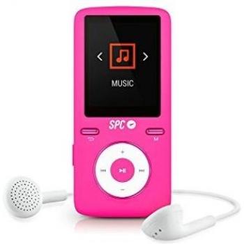 SPC Colour Sound reproductor rosa MP4 extrafino con radio FM y memoria de 8GB