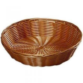 Kesper 17830 – Cesta para Pan Redondo Madera/plástico marrón 23 x 23 x 6 cm