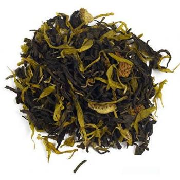 Aromas de Té - Té Verde Jengibre Ecológico con Cáscaras de Naranja Flores de Caléndula y Aromas Naturales de Limón Ayuda a Combatir la Obesidad, 50 gr