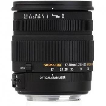 Lente Sigma 17-70mm F2.8-4.0 DC Macro HSM OS para Nikon F - Negro