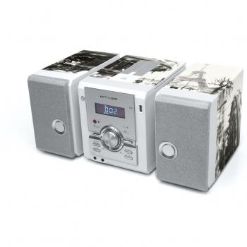 Muse M-33 - Microcadena (5 W, USB, lector de CD), blanco [importado]