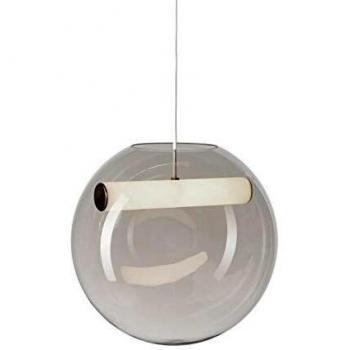 Lámpara colgante Reveal de vidrio soplado, LED, gris - Ø 35 cm