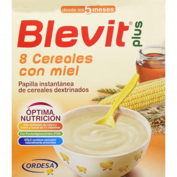 Blevit Plus 8 Cereales con Miel - Paquete de 2 x 300 gr - Total: 600 gr