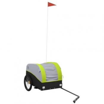 Remolque para bicicleta de hierro negro y verde 30 kg