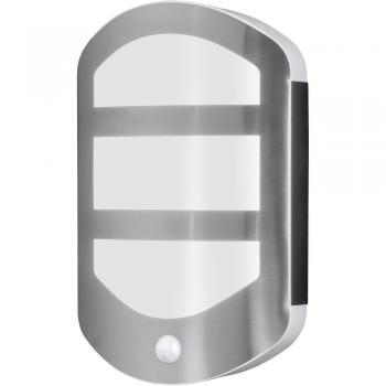 Aplique LED de pared con sensor de movimiento Ledvance Endura Estilo Plato Acero inoxidable 12.5W - 830