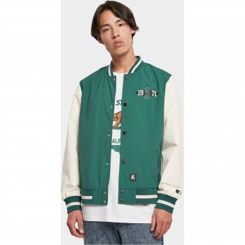 Starter Nylon College Jacket, Dark Fresh Green/Pale White, XL - Black Label Edition