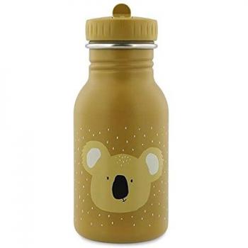Botella Koala 350ml Trixie - Botella para niños de acero inoxidable, capacidad de 350 ml, color ocre