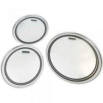 Evans EC2 Clear Standard Tom Pack (12, 13, 16) - Transparent Drumheads Set
