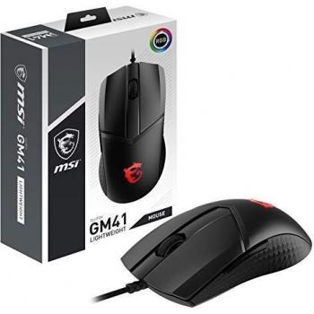 MSI Clutch GM41 Lightweight Gaming Mouse, Right-Handed, Black, USB Type-A, Optical Sensor, 16000 DPI