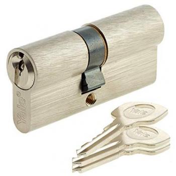 Cilindro de seguridad Yale Serie 500+ - 40x50 mm niquelado - 5 pines - 3 llaves