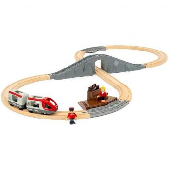 Set de Tren de Viaje BRIO - Starter A, Juguete de Madera, 22 Piezas, Para Niños a Partir de 3 Años