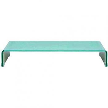 vidaXL Soporte para TV/Elevador monitor cristal blanco 80x30x13 cm