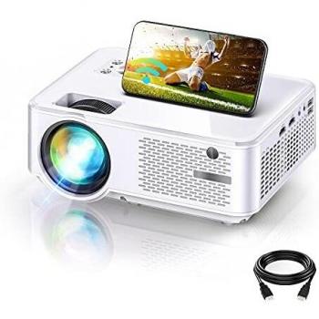 Proyector WiFi, Mini Proyector Portátil, 7000 Brillo, Soporta 1080p Full HD, Cine en Casa 300 Duplicar Pantalla para Android/Phone Smartphone Pad, HDMI/USB/VGA/AV, C9