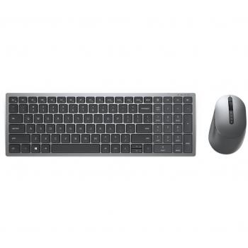 Teclado Inalámbrico Dell KM7120W con Ratón incluido, RF Wireless + Bluetooth, QWERTY Internacional de EE.UU. Gris