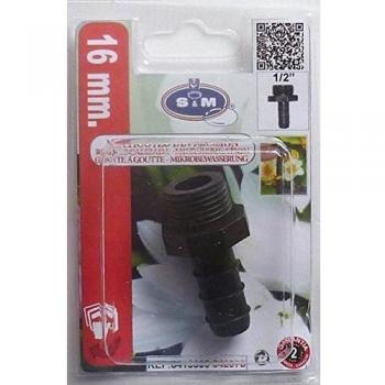 S&M 542978 Terminal Macho Goteo, Negro