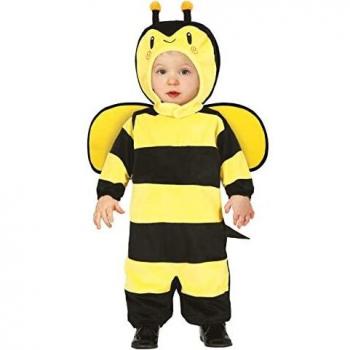 Disfraz de Abeja para Bebé 18/24 Meses con Capucha y Alas, Monotuta a Rayas