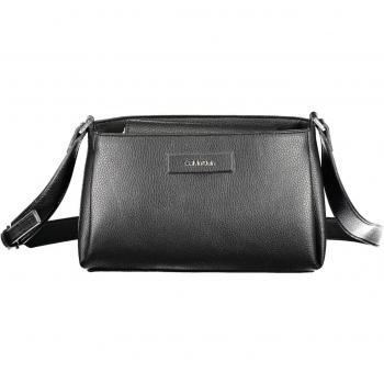 Calvin Klein Elegant Black Recycled Polyester Logo Shoulder Bag for Women