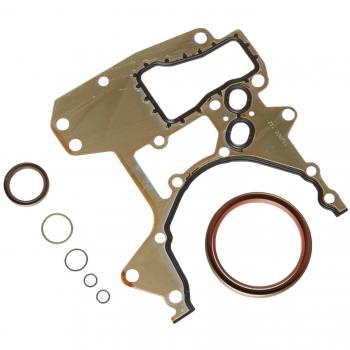 Juego de juntas para bloque motor ELRING 040.410, incluye juntas para el cárter y otros componentes del motor, diseñado específicamente para asegurar un sellado óptimo y prevenir fugas de aceite, fabricado con materiales de alta calidad