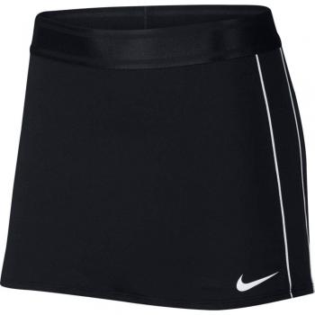 Nike W NKCT Dry STR Skirt de Tenis, Mujer, Black White, M