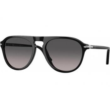 Persol PO3302S Polarized 95/M3 Unisex Pilot Black Sunglasses Size 55